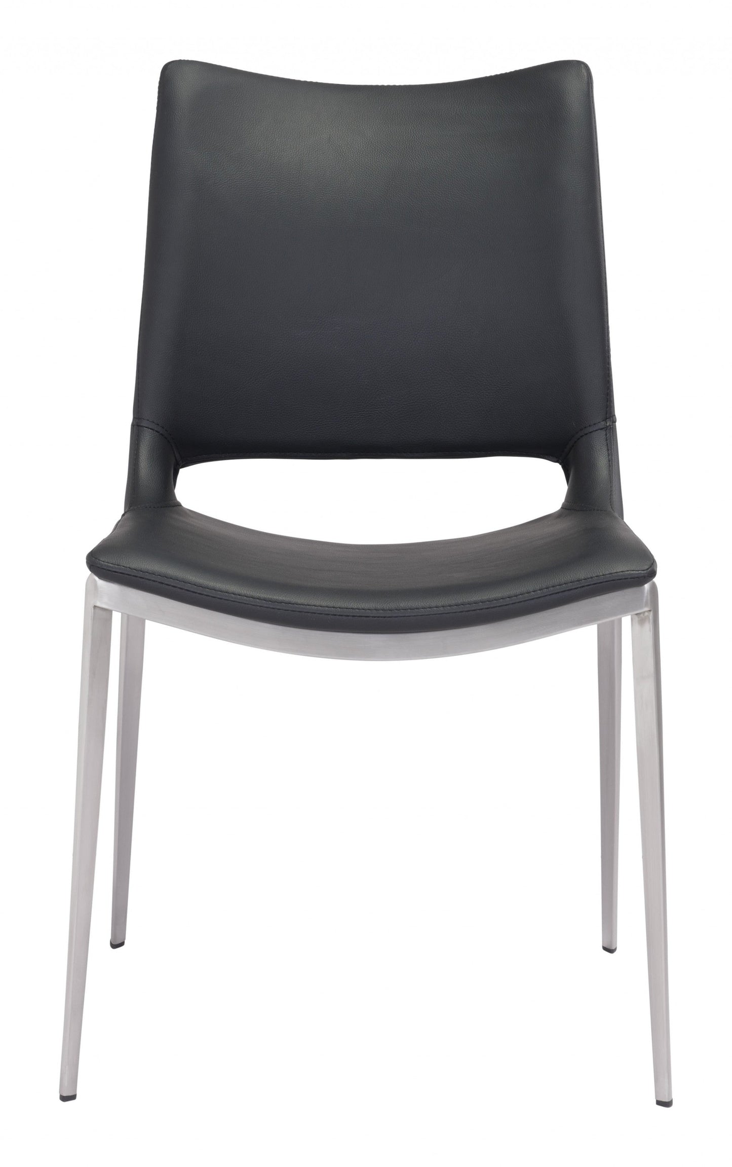 HomeRoots Cradle White Faux Leather Side or Dining Chairs in Set of 2