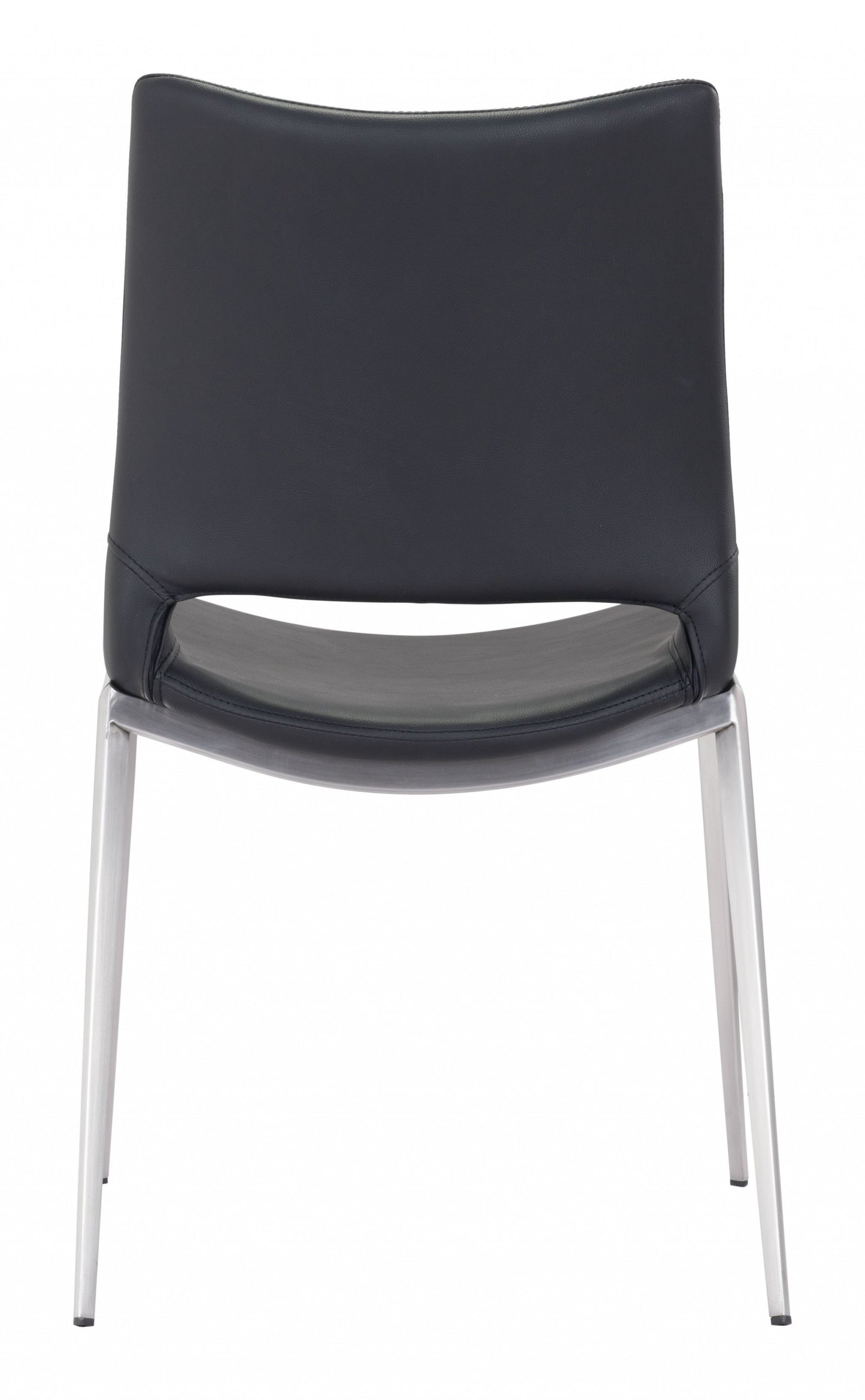 HomeRoots Cradle White Faux Leather Side or Dining Chairs in Set of 2