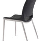 HomeRoots Cradle White Faux Leather Side or Dining Chairs in Set of 2