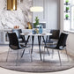 HomeRoots Cradle White Faux Leather Side or Dining Chairs in Set of 2