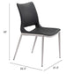 HomeRoots Cradle White Faux Leather Side or Dining Chairs in Set of 2