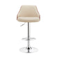 HomeRoots Cream Faux Leather Adjustable Modern Bar Stool