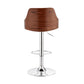 HomeRoots Cream Faux Leather Adjustable Modern Bar Stool