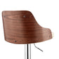 HomeRoots Cream Faux Leather Adjustable Modern Bar Stool