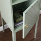 HomeRoots Crosshatch Accent Storage Cabinet in Pale Green Finish