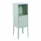 HomeRoots Crosshatch Accent Storage Cabinet in Pale Green Finish