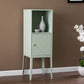 HomeRoots Crosshatch Accent Storage Cabinet in Pale Green Finish