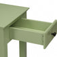 HomeRoots Cutie Compact Pale Green Single Drawer End Table