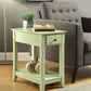 HomeRoots Cutie Compact Pale Green Single Drawer End Table