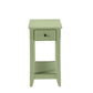 HomeRoots Cutie Compact Pale Green Single Drawer End Table