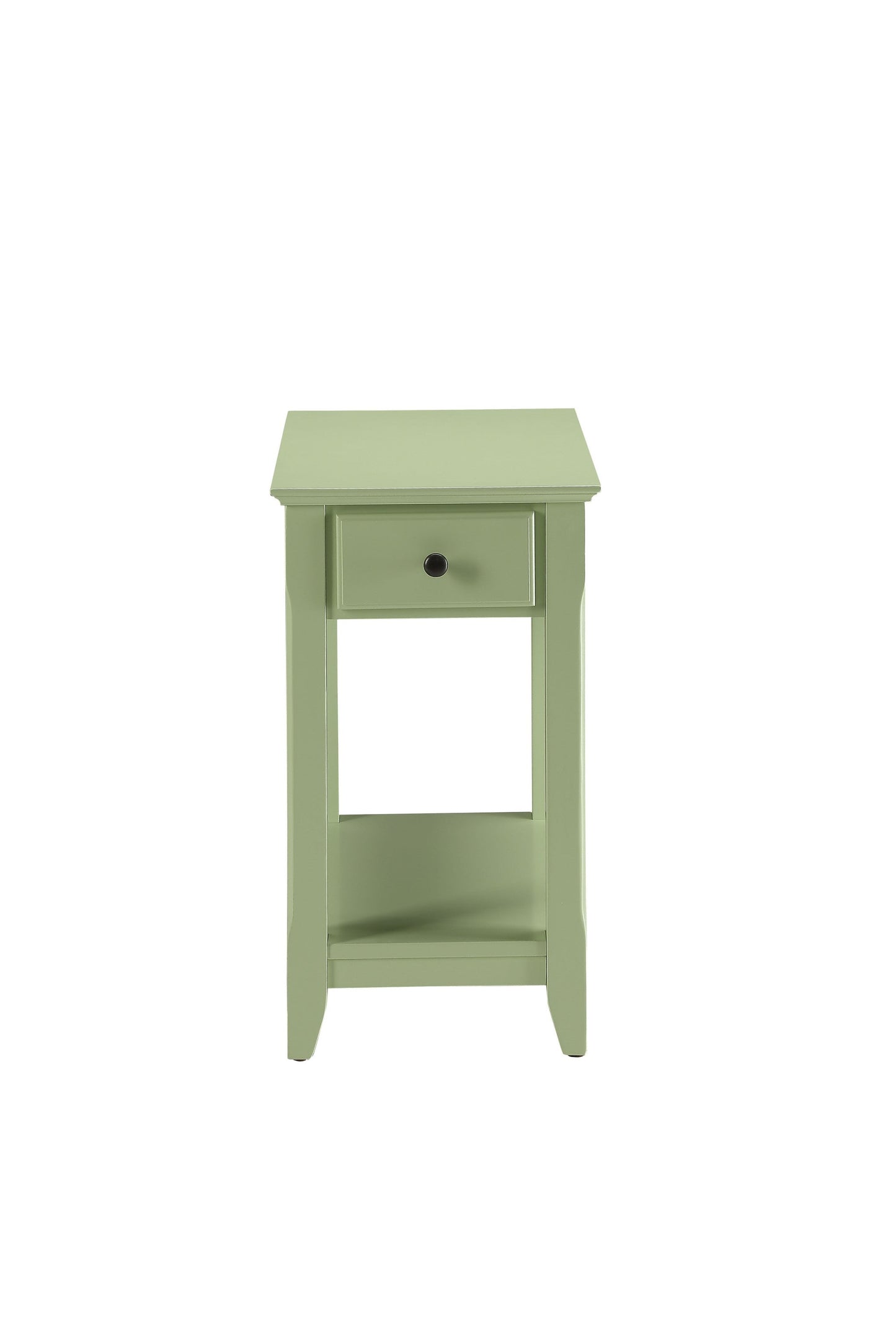 HomeRoots Cutie Compact Pale Green Single Drawer End Table