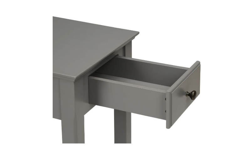 HomeRoots Cutie Compact Single Drawer End Table in Gray Finish