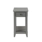 HomeRoots Cutie Compact Single Drawer End Table in Gray Finish