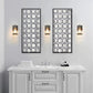 HomeRoots Dark Bronze Finish Mirrored Metal Wall Plaque Set