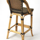HomeRoots Dark Brown And Beige Rattan Bar Stool