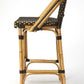 HomeRoots Dark Brown And Beige Rattan Bar Stool