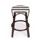 HomeRoots Dark Brown And White Rattan Counter Stool