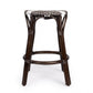 HomeRoots Dark Brown And White Rattan Counter Stool