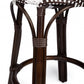 HomeRoots Dark Brown And White Rattan Counter Stool