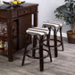 HomeRoots Dark Brown And White Rattan Counter Stool
