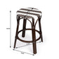 HomeRoots Dark Brown And White Rattan Counter Stool