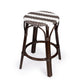 HomeRoots Dark Brown And White Rattan Counter Stool