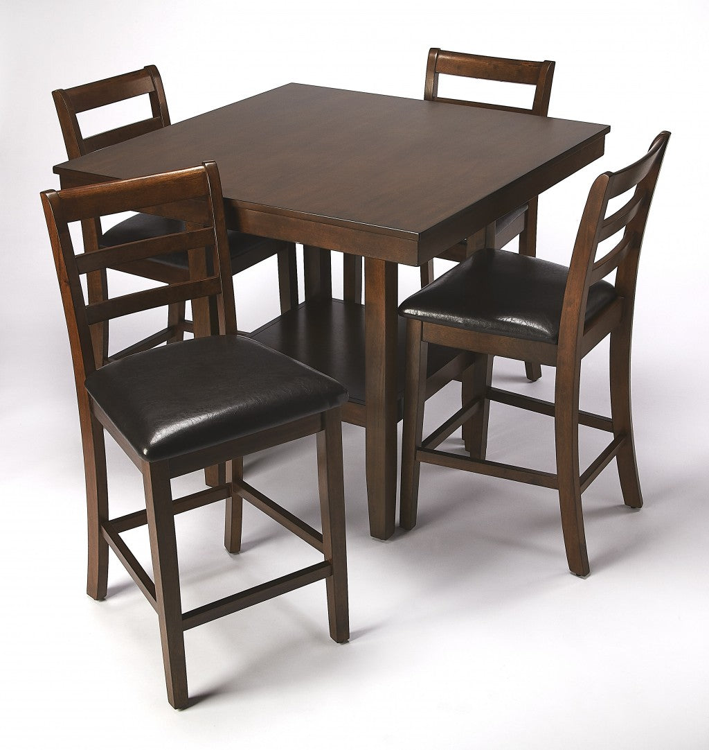 HomeRoots Dark Brown High Pub Stool