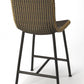 HomeRoots Dark Brown Rattan And Iron Pub Stool