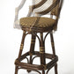 HomeRoots Dark Brown Rattan Bar Stool