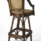 HomeRoots Dark Brown Rattan Bar Stool