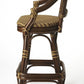 HomeRoots Dark Brown Rattan Bar Stool