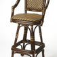 HomeRoots Dark Brown Rattan Bar Stool