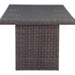 HomeRoots Dark Brown Woven Wicker Dining Table