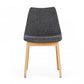 HomeRoots Dark Gray Fabric Dining Chairs in Set of 2