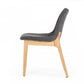 HomeRoots Dark Gray Fabric Dining Chairs in Set of 2