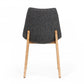 HomeRoots Dark Gray Fabric Dining Chairs in Set of 2