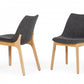 HomeRoots Dark Gray Fabric Dining Chairs in Set of 2