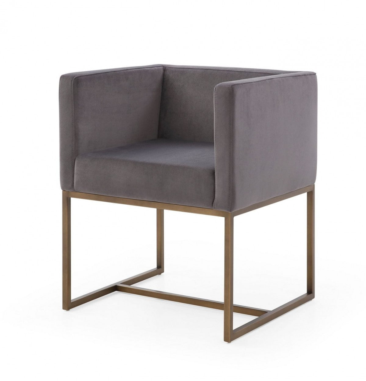 Velvet brass online chair