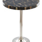 HomeRoots Dark Mother of Pearl Round Side Table