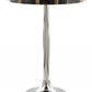 HomeRoots Dark Mother of Pearl Round Side Table