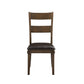 HomeRoots Dark Oak Ladder Back Dining Chairs in Set of Two