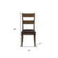 HomeRoots Dark Oak Ladder Back Dining Chairs in Set of Two