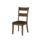 HomeRoots Dark Oak Ladder Back Dining Chairs in Set of Two