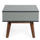 HomeRoots Dark Oak and Shades of Gray Open Rectangle End Table