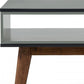 HomeRoots Dark Oak and Shades of Gray Open Rectangle End Table