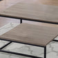 HomeRoots Dark Taupe Black Metal Table in Set of Three