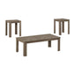 HomeRoots Dark Taupe Contemporary Table in Set of 3