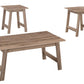 HomeRoots Dark Taupe Contemporary Table in Set of 3
