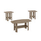 HomeRoots Dark Taupe Contemporary Table in Set of 3