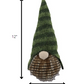 HomeRoots Dark and Light Green Striped Gnome